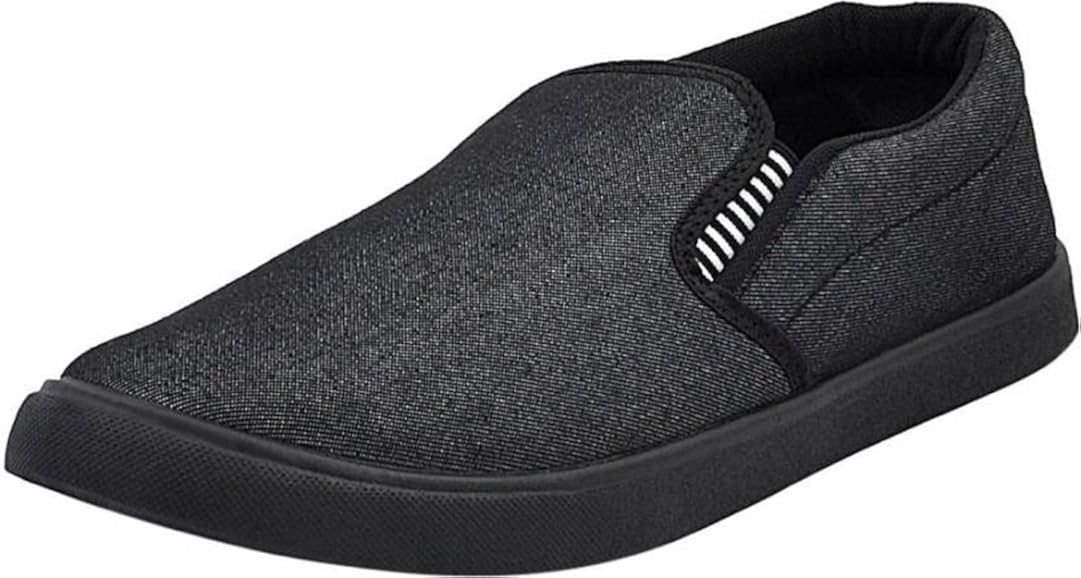 hotstyle denim black canvas casual sneakers