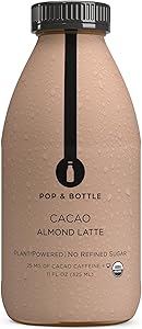Pop & Oranic Superfood Almond Latte, Cacao, 11 Fl Oz