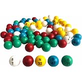 Yuanhe 3/5 Inch Bingo Balls for Standard Cages and Bingo Boards, Easy Read, 75 Count, Perfect for Parties,Bingo Nights, Raffles,Lost Bingo Ball Replacements