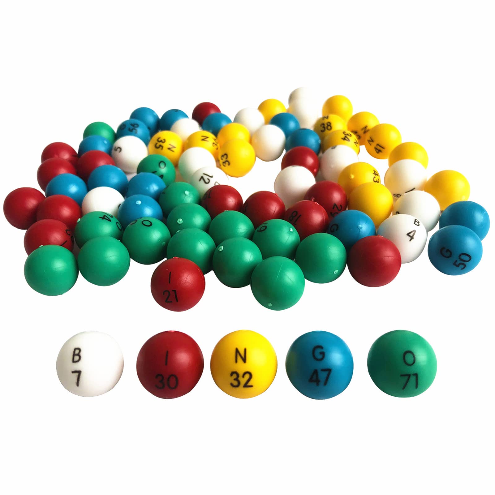 Photo 1 of Yuanhe 3/5 Inch Bingo Balls for Standard Cages and Bingo Boards, Easy Read, 75 Count, Perfect for Parties,Bingo Nights, Raffles,Lost Bingo Ball Replacements