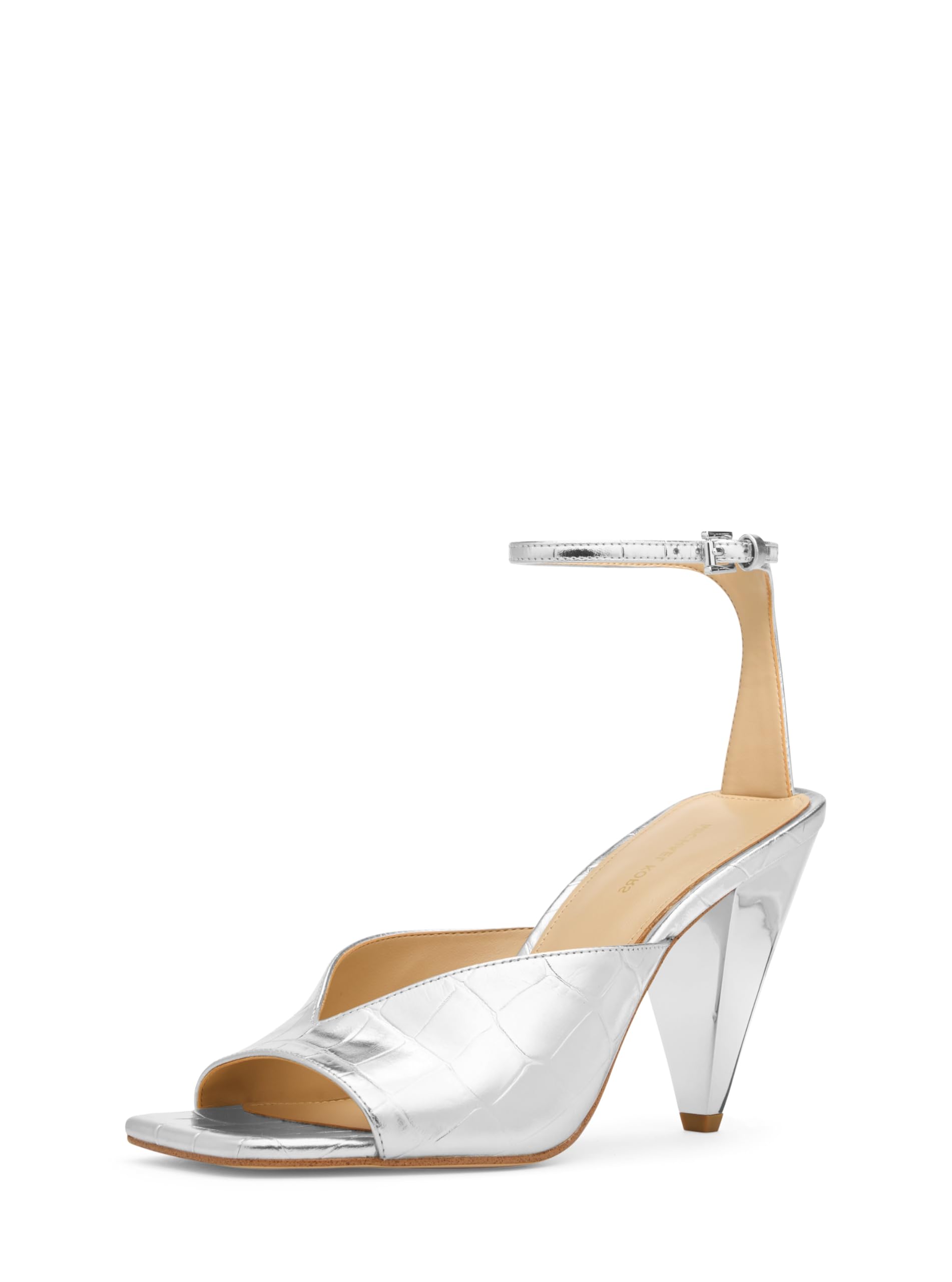 Michael Kors Women’s Electra Sandal, Silver, 6.5