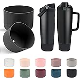 Utmiga 2PCS Silicone Boots for Owala FreeSip Sway 30oz, 40oz, and FreeSip Tumbler 40oz Bottles, Anti-Slip Protective Sleeve, Enhances Stability & Prevents Scratches, Black