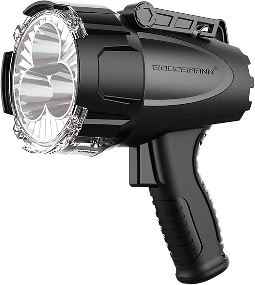 GOODSMANN Spotlight tactical handheld spotlight with 6000 lumens and floating IP67 body