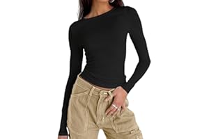 Dwnval Women Sexy Basic T Shirts Tops Summer Short Sleeve Crewneck Slim Fit Cute Crop Top Blouses