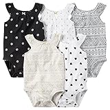 Carter's Baby Girls 5-Pack Sleeveless Bodysuits (Multi)