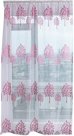 Amazon Com Berryhot Embroidered Semi Sheer Curtains For Living
