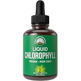 Chlorophyll Liquid Drops Supplement. Ultra High Purity, Alcohol Free | Non-GMO, Gluten Free Liquid Chlorophyll Drops. Take with Water. Internal Deodorant + Skin Care, Immune, and Digestive Support