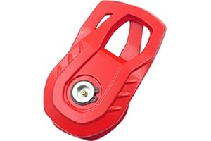 MILINI Snatch Block, 55,000 lbs (25T) Strength Recovery Off-Road Heavy Duty Winches Pulley for Synthetic Rope or Steel Cable, Universal Tackle Block for Truck, Tractor, ATV & UTV (Red)
