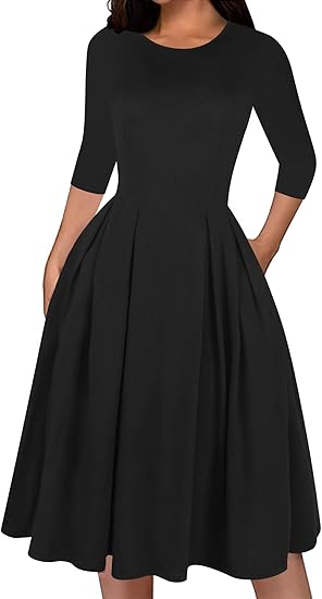 black cotton work dress