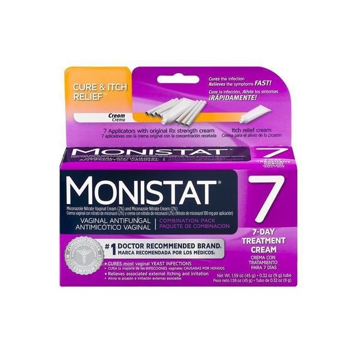 MONISTAT Vaginal Antifungal 7-Day Treatment Cream, Cure & Itch Relief