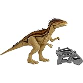 Mattel Jurassic World Mega Destroyers Dinosaur Action Figure, Carcharodontosaurus Brown Dino Toy with Attack Motion &amp; Breakaway Accessory