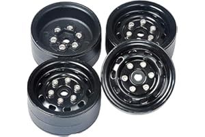 BENEDICT HARRY 4x 1.9" Heavy Duty Alum Beadlock Wheel Rims for TRX-4 SCX10 RC 4WD D90 Black