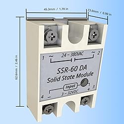 YQSIYU SSR-60DA Input 3-32V DC Single Phase Solid