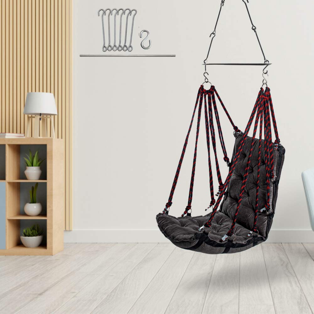 Swingzy Make in India, Soft Leather Velvet Hanging Swing Chair, Jhula