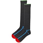 Hot Sox Men's Outline Compression Socks 1 Pair, Charcoal Heather, Men's 10-13 Shoe