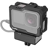 SmallRig Hero 13 / Hero12 / Hero11 / Hero 10 / Hero 9 Black Cage for GoPro, with 2 Cold Shoe Mount for GoPro Light Mod and Common Microphone, Led Video Light - 3083C