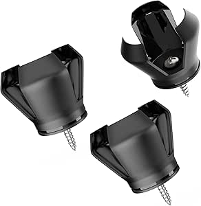 Vibit 3-Prong Golf Ball Pick Up Retriever Grabber Black Back Saver Claw Portable Grip Tool with Stainless Steel Screws Golf Sucker Accessories for Putters and Golfer (3 Pack)