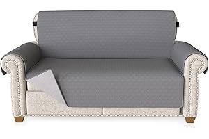 BESCOST Loveseat Slipcovers, Water Resistant Loveseat Sofa Cover, Anti-Slip Chair Cover, Furniture Protector with Elastic Straps and Non Slip Foams, Couch Sofa Covers for Kids, Pets