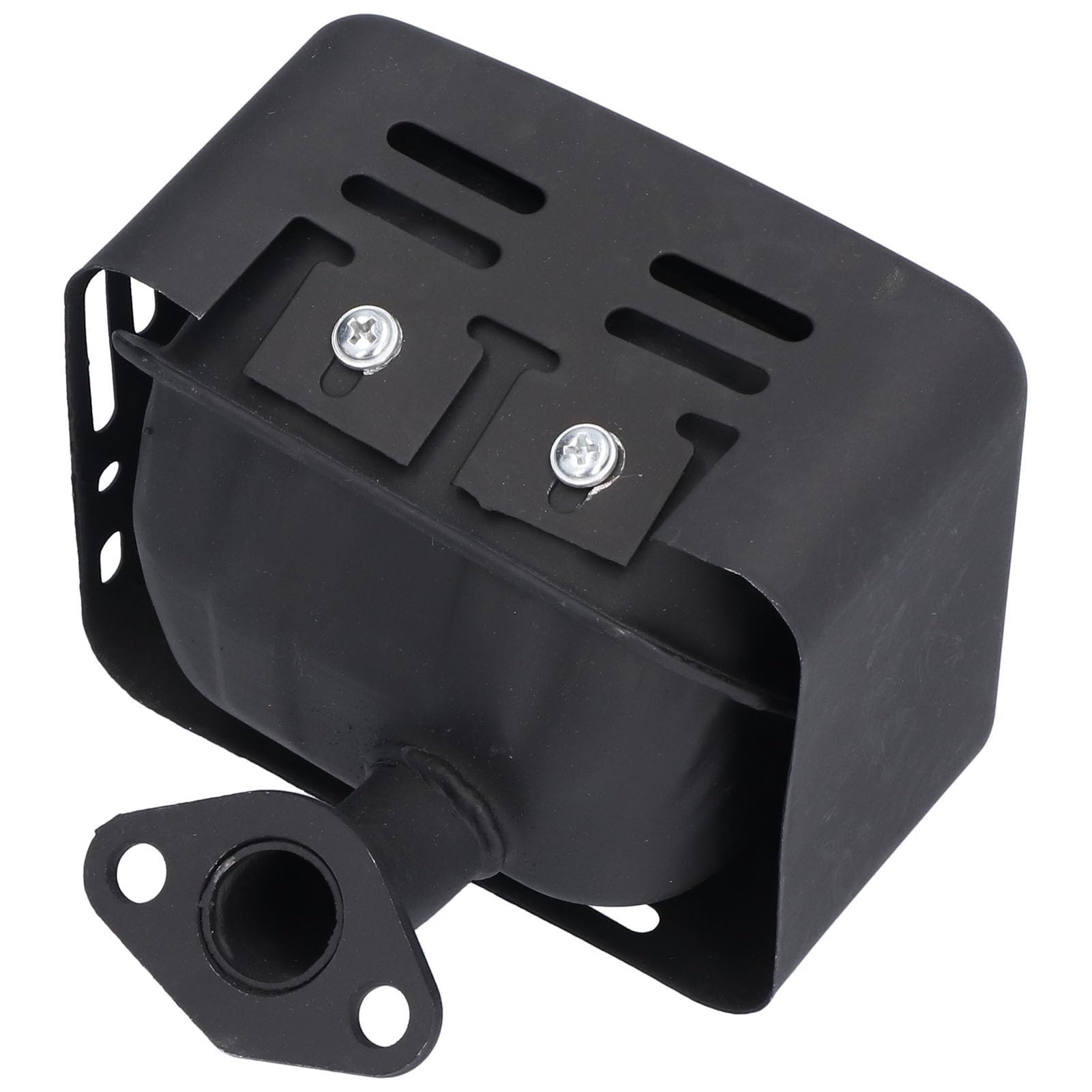 Muffler Exhaust, Generator Silencer with Washer for GX120, GX160, GX200, 168F, Suitable for 2.6in, 3.9in, 5.2in Gasoline Engine, Generator, (black)