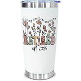CHOANG Retirement Gifts for Women 2025-20 oz Stainless Steel Tumbler Retired Woman - Not My Problem Anymore Cup - Farewell Good Luck Gift to Mom, Wife, Sister, Boss, Coworker, Teacher, Nurse