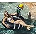 U.S. Pool Supply Giant 4 Foot Inflatable Black Toucan Pool Ring Tube Float - Fun Kids Swim Party Toy - Summer Lounge Raft