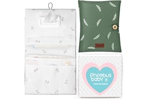 PHOEBUS BABY Baby Diaper Bag Organizer, Compact & Foldable Travel Organizer Pouches for Diaper Wipes and Small Essentials, Gift for Baby Shower