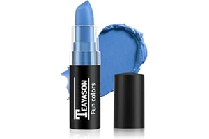 FIVEFULU Blue Face Body Paint Stick, Matte Lipstick Eye Black Stick Face-Paint Make Up, Long Lasting Waterproof Blue Makeup for Halloween Avatar Sally Smurf Mystique Costume Cosplay Makeup