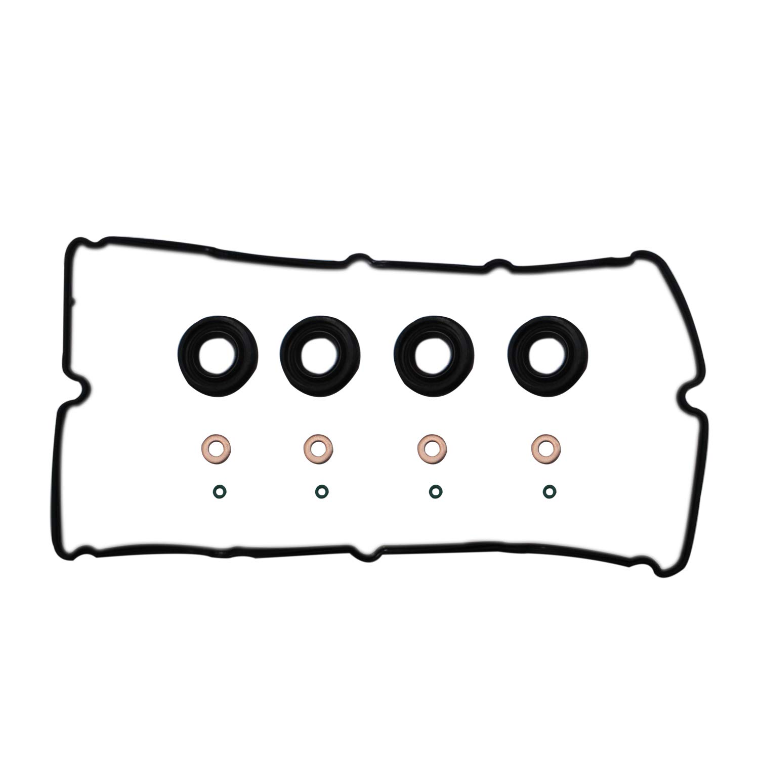 TAKPART Rocker Cover Gasket + 4 Fuel Injector Seals + 4 Washers + 4 Orings Compatible for Transit MK7 2.2 2.4 Tdci
