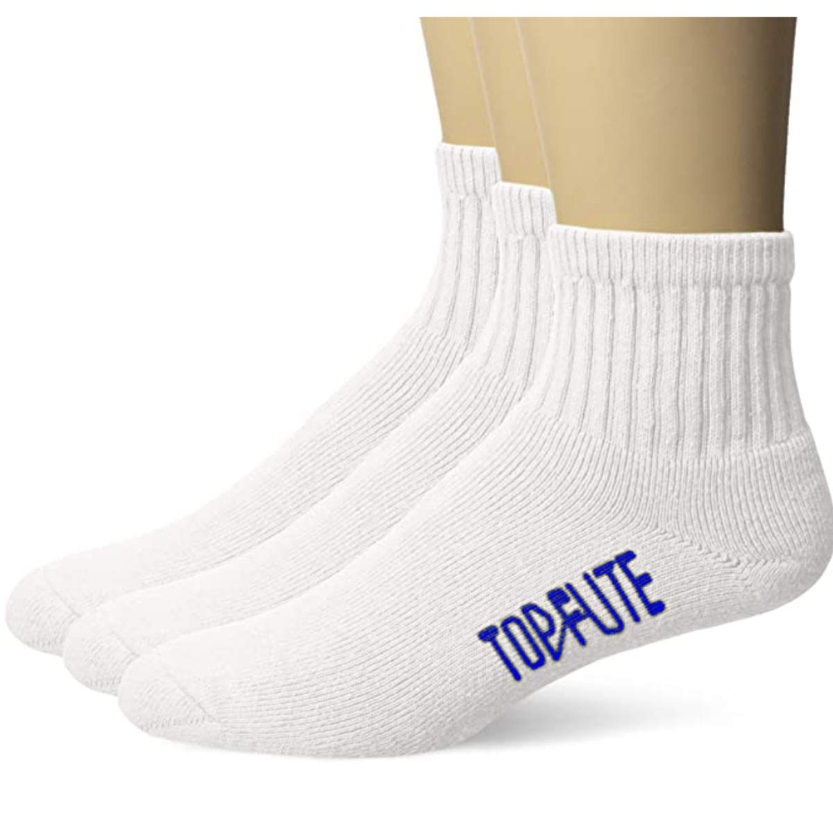 Top Flite Men's Sport Full Cushion Quarter Socks 3 Pair Pack