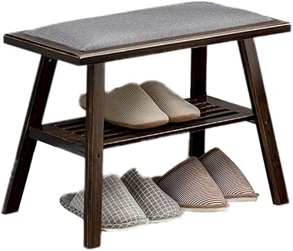 Mscxj Aufbewahrungsbank 2-Tier Holz Flur Lagerung Regal Schuhe Rack