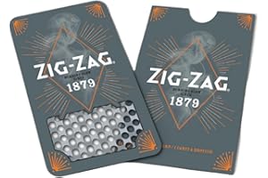 Zig-Zag - Herb Grinder Card with Protective Paper Sleeve, 3 Designs Available, Portable Grinder, Wallet-Sized Metal Card - 5.