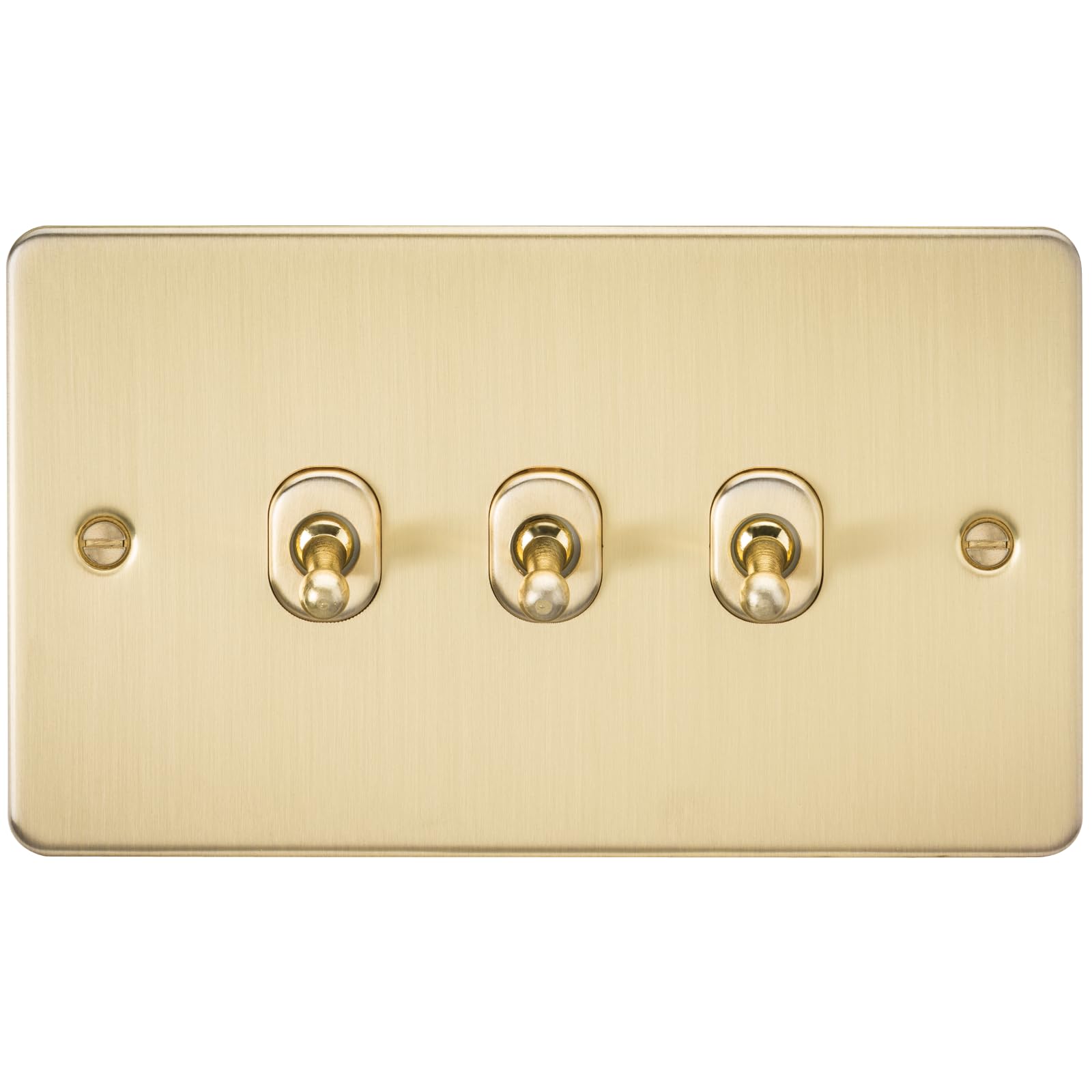 Knightsbridge FP3TOGBB 10AX 3G 2-way Toggle Switch - Brushed Brass