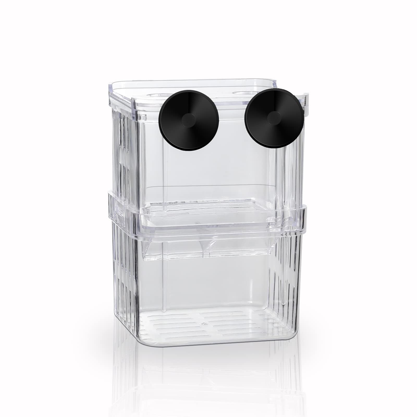 Breeding Box for Fish Tank, Aquarium Hatchery Incubator Breeder Box, Isolation Divider Hatching Boxes for Small Baby Fishes Shrimp Clownfish and Guppy(7.9x6.9x10.8 cm)