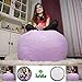 Kroco Stuffed Animal Storage Bean Bag Chair for Kids | Stuff´n sit Beanbags | Plush Toys Organizer Seat Holder | Toddlers Beanbags for Child Bedroom Extra Large - 38'' Purple Cotton