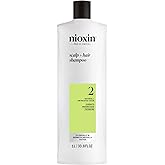 Nioxin System 2 Scalp + Hair Thickening Shampoo for Natural Hair with Progressed Thinning | Cleanse & Boost Hair Density with Niacinamide & Biotin
