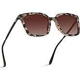 WearMe Pro - Square Oversized Metal Frame Fashion Style Women Polarized Sunglasses