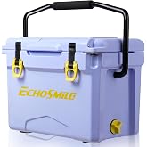 EchoSmile 12/18/25 Quart Rotomolded Hard Cooler | Leakproof Seal &middot; Quick Drain Design &middot; Heavy-Duty Build &middot; Non-Slip Feet