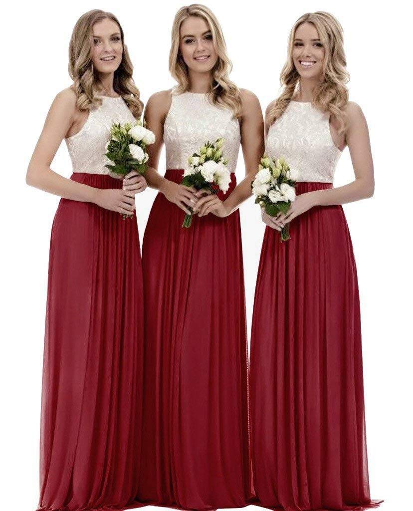 burgundy lace bridesmaid dress