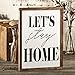 Let’s Stay Home Sign Stencil | Perfect for Painting On Wood, DIY French Country Home Decor Calligraphy Signs, Rustic Decor for Farmhouse, Fixer Upper, Joanna Gaines, Magnolia Style