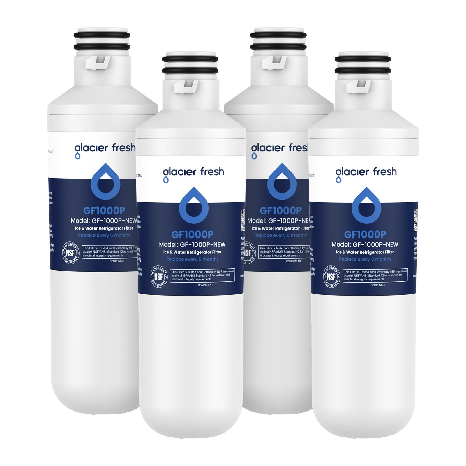 Photo 1 of **INCOMPLETE, MISSING 2,PARTIAL SET** GLACIER FRESH LT1000PC Replacement Water Filter, Compatible with LT1000PC/PCS, LT1000PC, LT-1000PC, MDJ64844601, ADQ747935 ADQ74793504 Water Filter 4 Pack