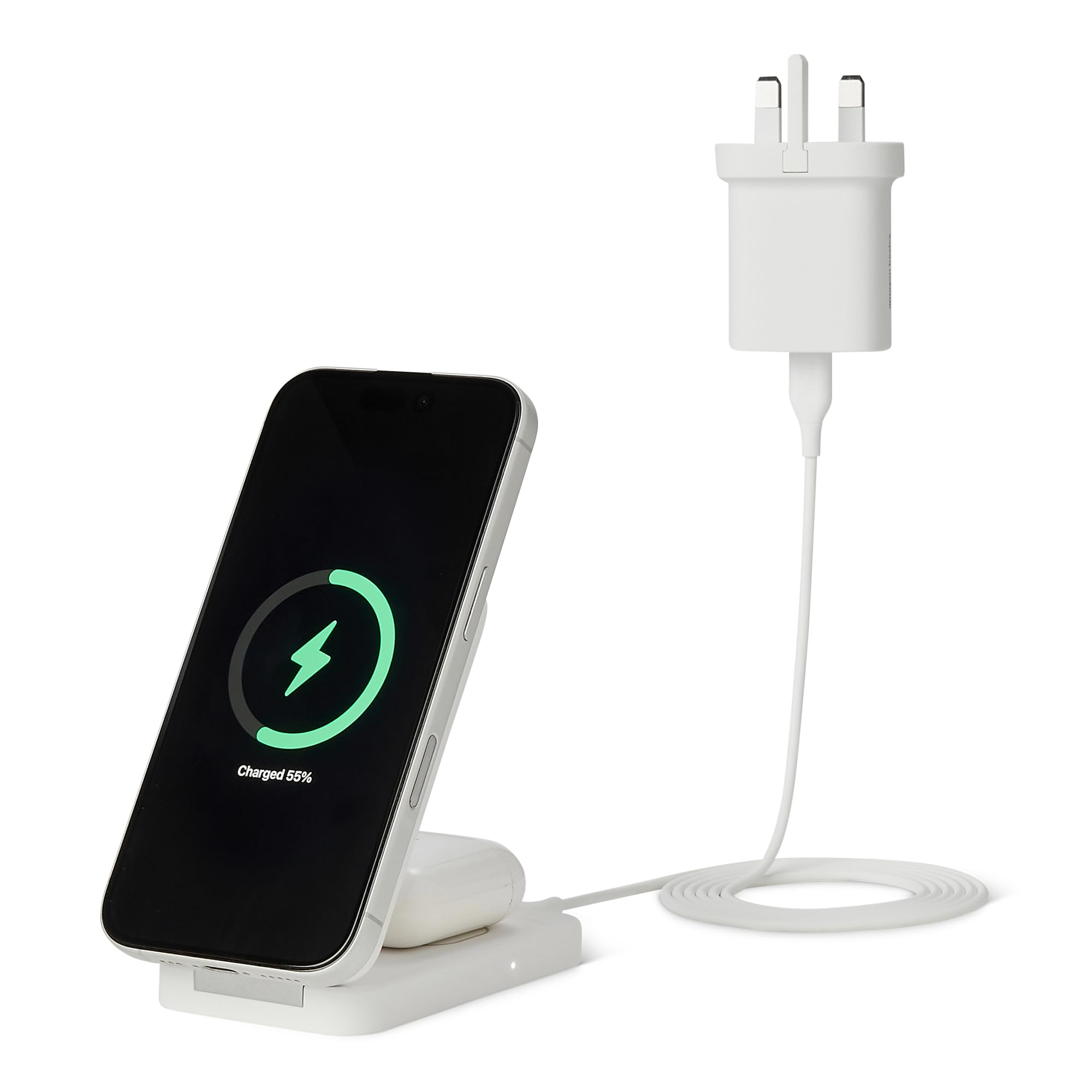 Amazon Basics Qi2.2 foldable 2-in-1 wire...