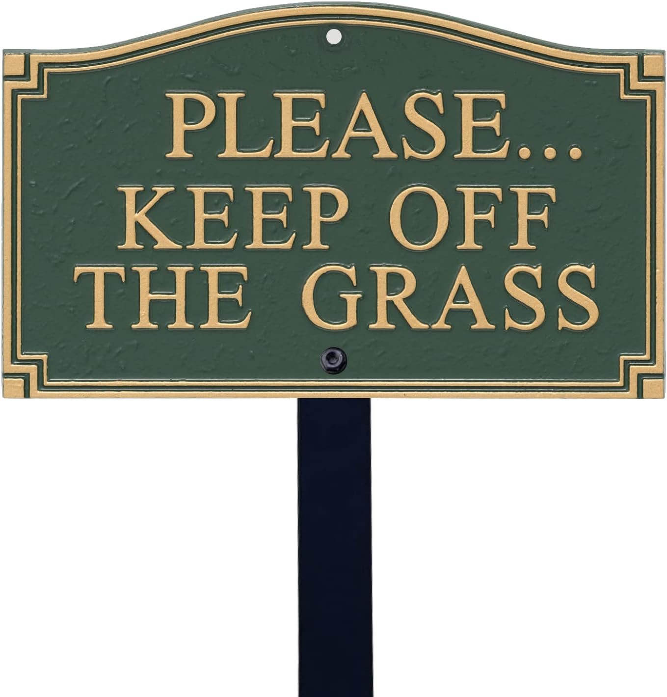 Plaques & Wall Art - SmartSign “Please… Keep Off The Grass” GardenBoss Statement Plaque | 5.75