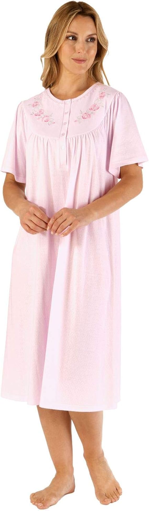 Slenderella Ladies Short Sleeve Jersey Polycotton Nightie Nightdress Amazon.co.uk Clothing
