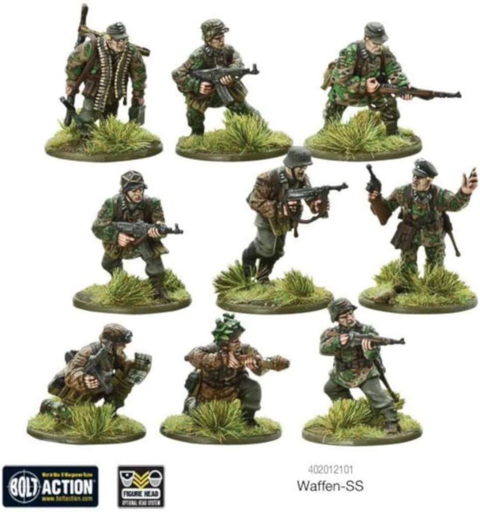 Warlord Games German Waffen SS Infantry - 28mm Scale Plastic Miniatures for Bolt Action Highly Detailed World War 2 Miniatures - Image 3