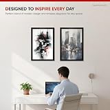 Alison Kingsgate Modern 100x60cm Black Picture Frame with Perspex Front view 4