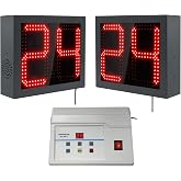 YZ 2 Pack Shot Clock Basketball with Control Panel, Portable Shot Clock Timer with 14/24/30/0-99 Seconds, with Loud Buzzer, for Outdoor Use