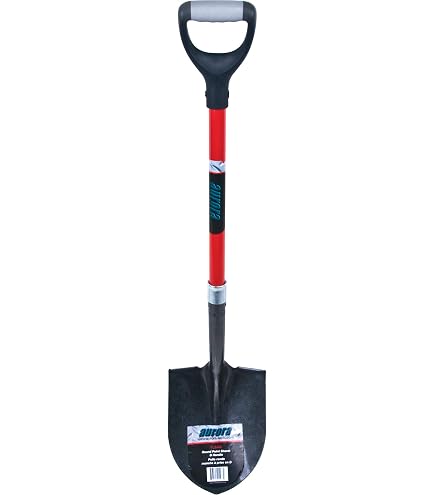 Pelle 'Root Slayer' Professionnelle - Lame 13" Acier Carbone, Manche Ergonomique Rouge