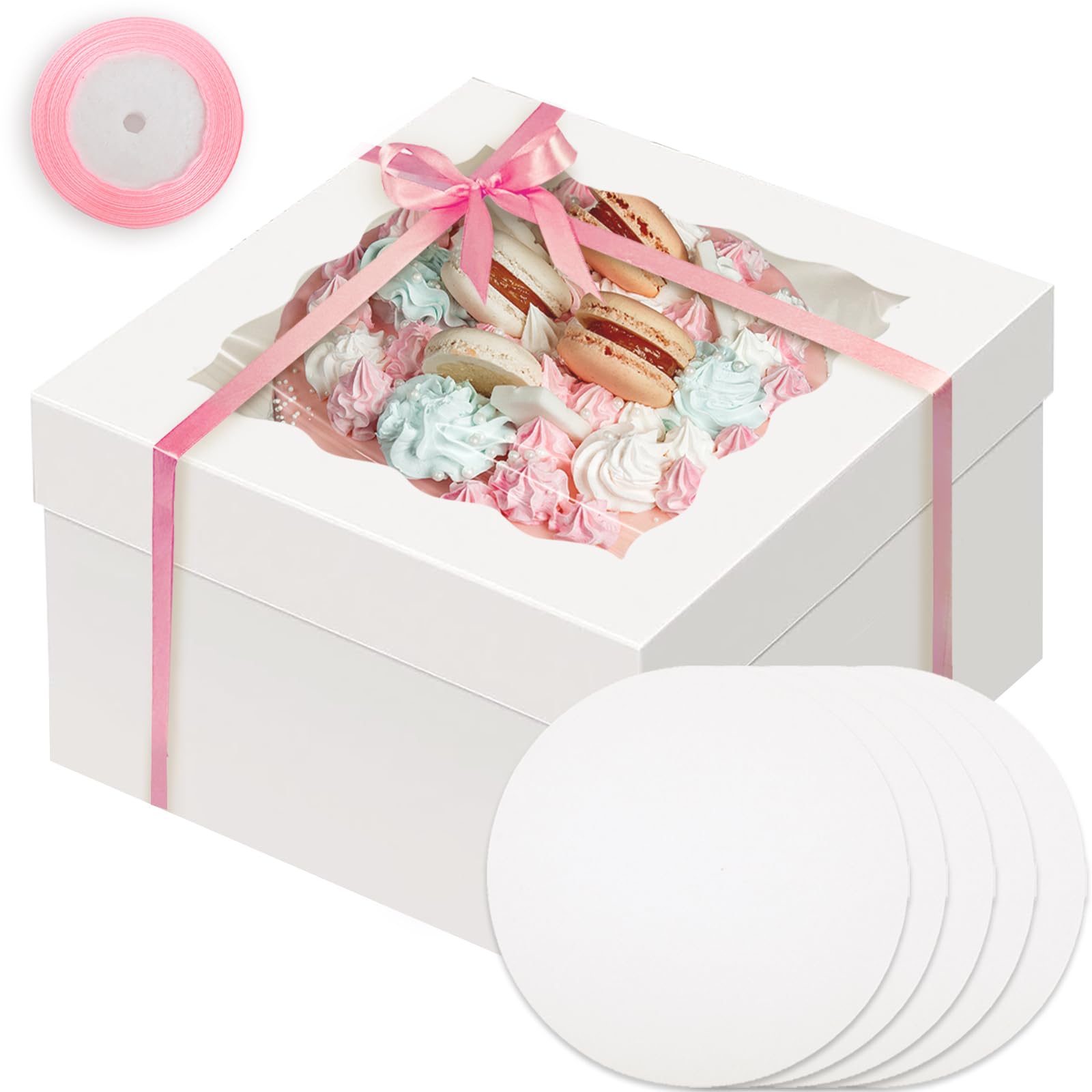 Bakepacker 36pcs 12x12x8 Inches Cake Boxes with