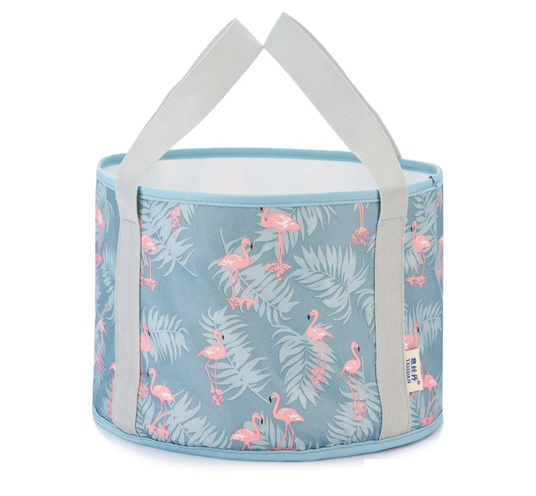 kabinga Foldable 03 Bag for Washing Feet Foldable Portable Basin for Outdoor, Flamenco Blue, Unisex-Youth, Blue, M