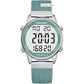 Hearkent Pedometer Watch,Step,Mileage&amp;Calorie Tracker,Large Numbers | Waterproof Fitness Watches Backlight/Countdown/Stopwatch,No Bluetooth,app,or Charging,Step Counter for Walking,Running